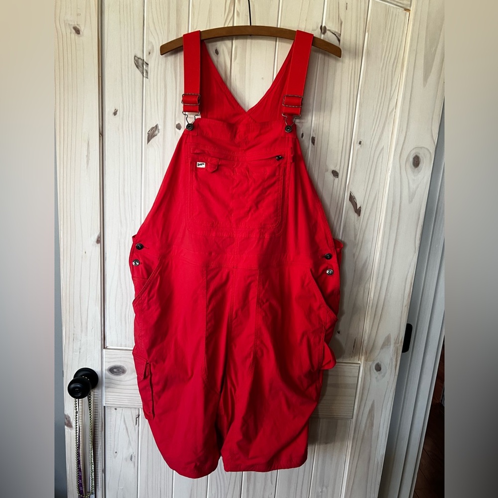 Duluth Coral Short Bib Overalls